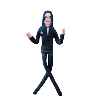 New Style Michael Jackson Cosplay Prop Doll Plush Stuffed Figure Dolls Room Decoration Abstract Joint Mobility Props Gift - F