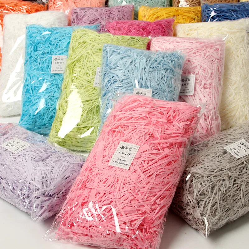 20/50g Multicolored Shredded Crinkle Paper Strands Shredded Crinkle Confetti DIY Gift Box Filling Party Wedding Christmas Dec