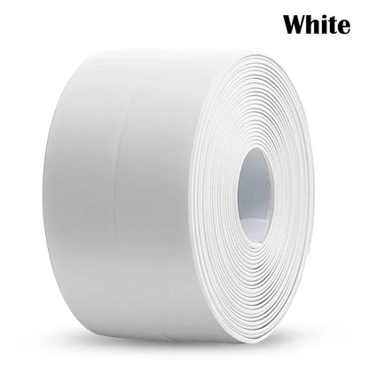 1/2/3.2M Self-adhesive Sealing Tape PVC Oil-Proof Kitchen Sink Edge Caulk Tape Waterproof Bathroom Toilet Corner Wall Sticker
