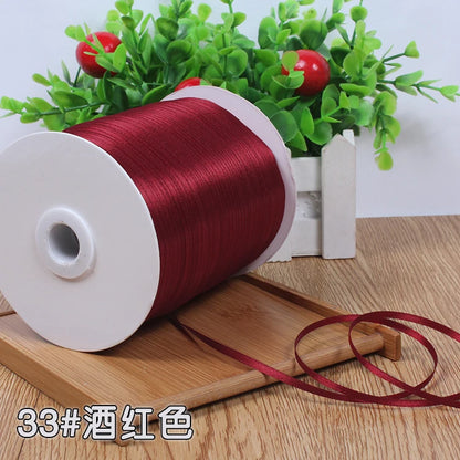 New (10meters/lot) 3mm Satin Ribbons For Craft Sewing Fabric Christmas Wedding Supplies Party Decoration Gift Wrap DIY Handma