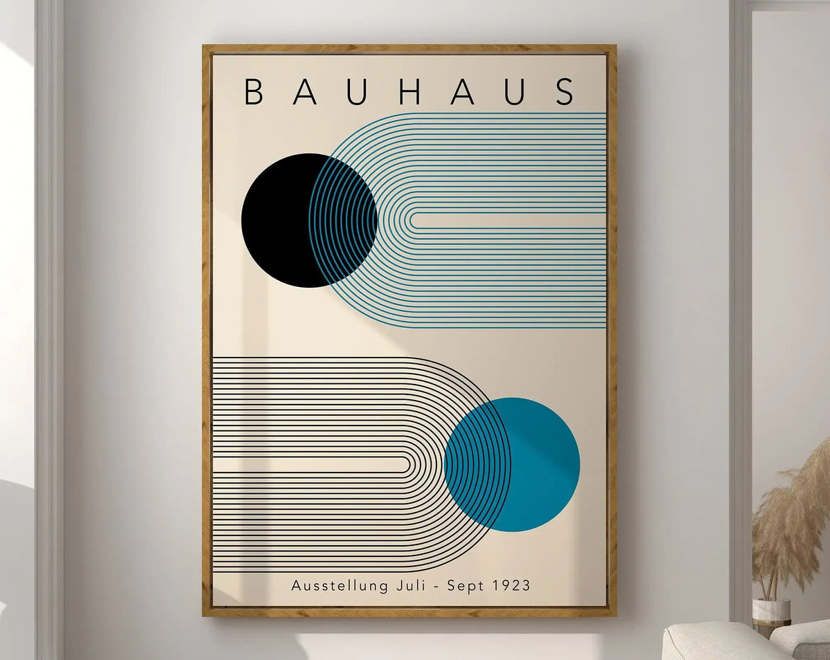 Mid Century Bauhaus Geometric Canvas Prints Poster Retro Abstract Wall Art Painting Pics for Modern Living Room Home Decorati