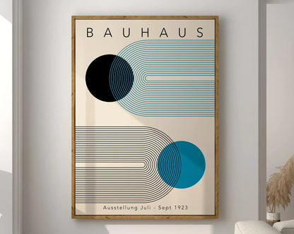 Mid Century Bauhaus Geometric Canvas Prints Poster Retro Abstract Wall Art Painting Pics for Modern Living Room Home Decorati