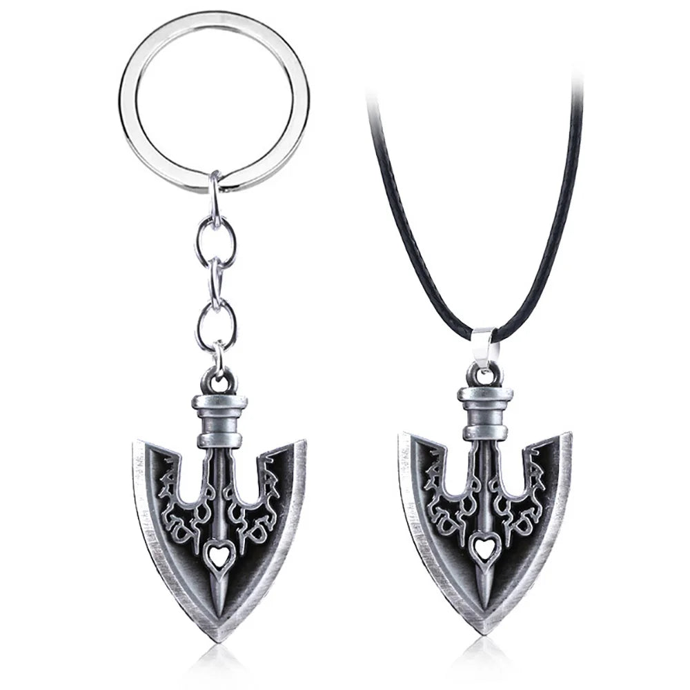 Anime JOJOS BIZARRE ADVENTURE Keychain Kujo Jotaro Arrow Metal Pendant Chain Choker keychain Charm Gifts Cosplay Jewelry