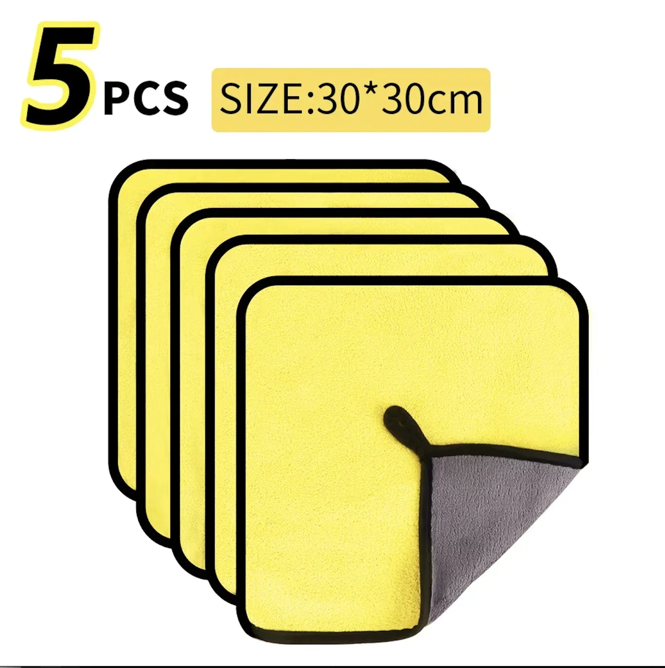 3/5/10Pcs Car Wash Microfiber Towel 30*30CM / 30*60cm Car Cleaning Drying Cloth Care Cloth Car Wash Towel Kitchen Towel - 5pc