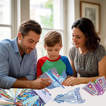 Origami Paper Airplane Kit 12/32 Sheets 16 Classic World Record Plane Designs Easy to Fold Creative Craft Activity for School
