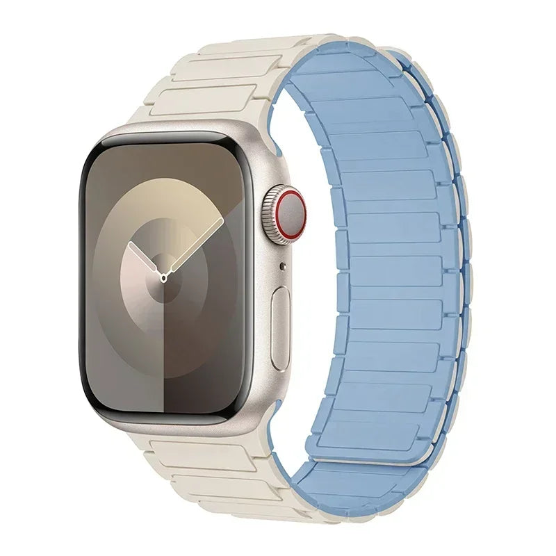 Magnetic Loop for Apple Watch Bands 44mm 40mm 49mm 45mm 41mm 38mm Silicone Bracelet iWatch Series 9 8 7 6 5 4 3 Se ultra 2 st