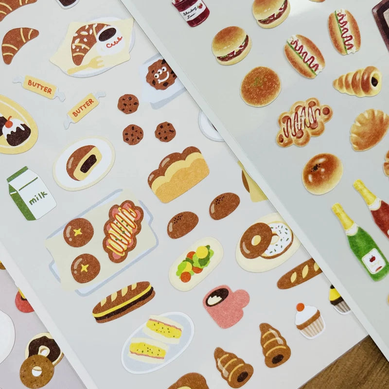 Korean Import Suatelier Baking Bread Cake Desserts Food Stickers Scrapbooking Diy Journal Stationery Sticker Deco School Supp