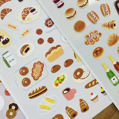 Korean Import Suatelier Baking Bread Cake Desserts Food Stickers Scrapbooking Diy Journal Stationery Sticker Deco School Supp