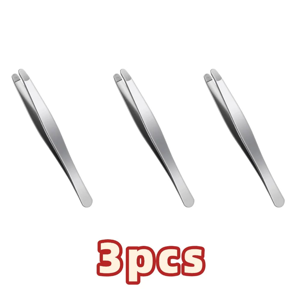 Stainless Steel Brow & Facial Hair Remover Eyebrow Tweezers Non-slip Makeup Remover Tweezer Tools Hair Removal Makeup Tools