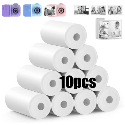 3-20 Rolls 57x25MM Thermal Paper Color Children Camera Instant Print Kids Camera Printing Paper Replacement Accessories Parts