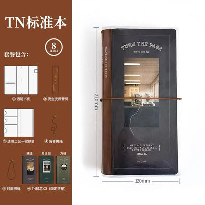 TN Passport book Travel Notebook High Quality Diary journal notebook American retro Business Office School Meeting Notepad - 