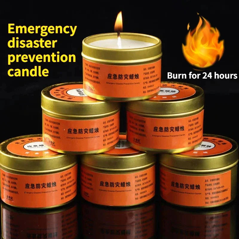 1-20pcs Emergency Candles for Power Outages Windproof Smokeless Long-Lasting Lighting Survival Supply for Home Camping Blacko