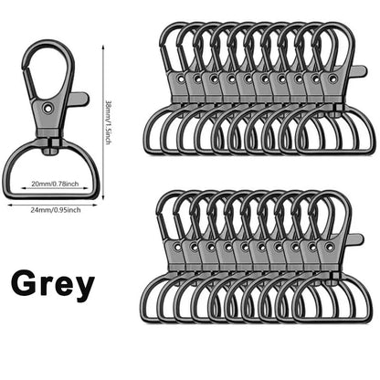 5/10/20PCS Swivel Clasps Lanyard Snap Hooks Key Chain Clip Hook Metal Lobster Claw Clasp for Keychain Sewing Jewelry DIY Craf