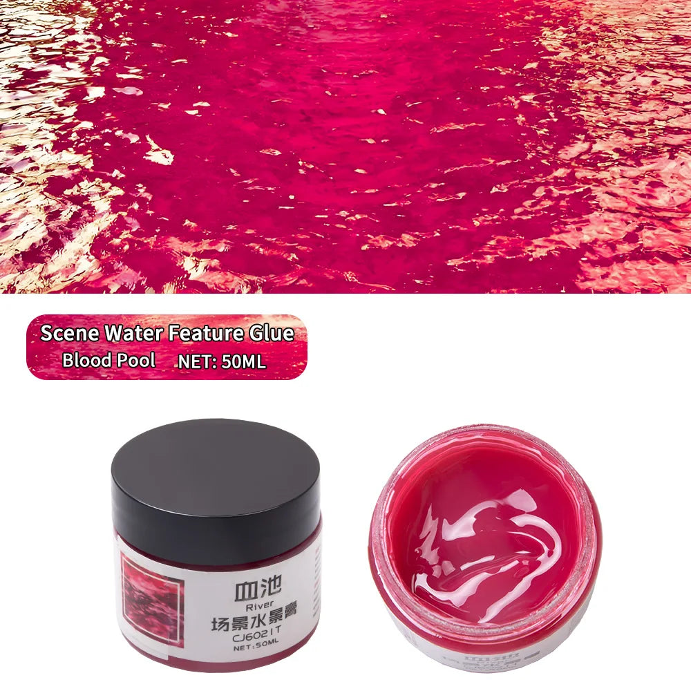 50ML Diorama Rivers/Oceans/Lakes/Simulation Static Water Scene Making Materials DIY Model Kit For Effect Miniature Landscape 