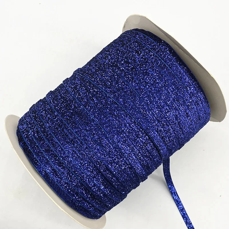 New 6mm Glitter Velvet Ribbon No Elastic Single Face Ribbon Headband Clips Bow Decoration - 14