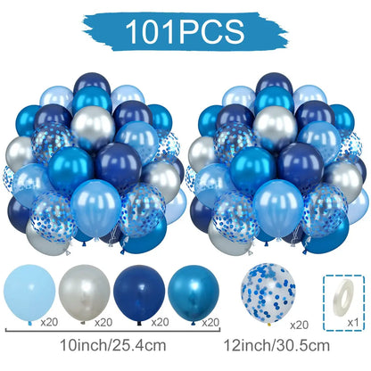 31/36/37/51/101Pcs Metallic Balloons Pearl Latex Balloon Gold Confetti Balloons for Birthday Weddings Baby Shower Party Decor