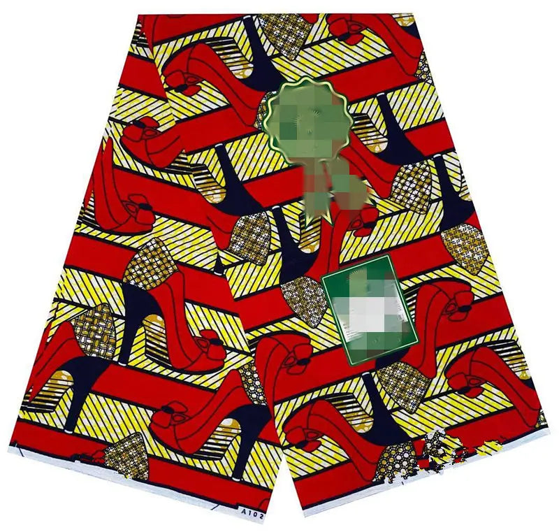 2024 6 Yards 100% Cotton Veritable Wax Pagne African Super Real Holland Wax VL Original Batik Lace Dress Dutch Loincloth - Mu