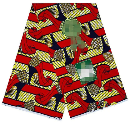 2024 6 Yards 100% Cotton Veritable Wax Pagne African Super Real Holland Wax VL Original Batik Lace Dress Dutch Loincloth - Mu