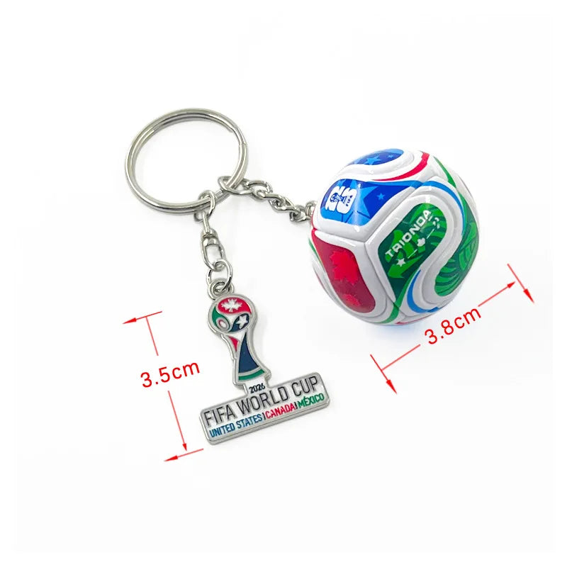 2026 FIFA Trophy Keychain Football Trophy Pendant Soccer Fan Souvenir Backpack Charm Collectible Gift Mascot Model - J