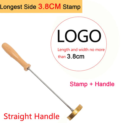 Customize Branding Iron Stamp Leather Stamp LOGO Personalized Heating Brass Embosser Seal Wood Cake Hamburger Craft Handmade 