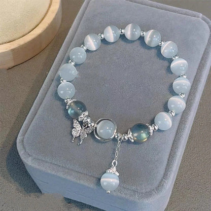 New Simple Beads Crystal Bracelet For Women Girls Korean ins Flower Fox Feather Tassel Bracelets Best Friend Jewelry Gifts 20