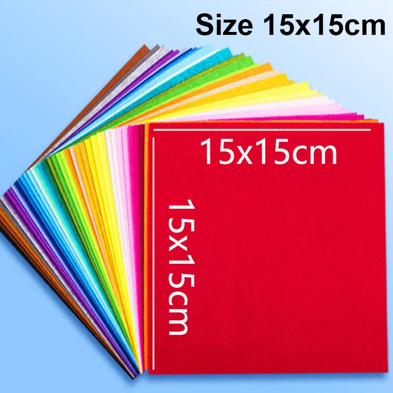40/20/10Pcs New Felt Fabric Sheet Assorted Color Patchwork Sewing DIY Craft Squares Nonwoven 1mm Thick Handmade Fabric Weavin