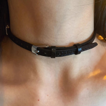 Y2K Fashion Gothic Leather Chain Choker Necklace for Women Men Trendy Vintage Goth Halloween Collar Jewelry Accessories Gifts