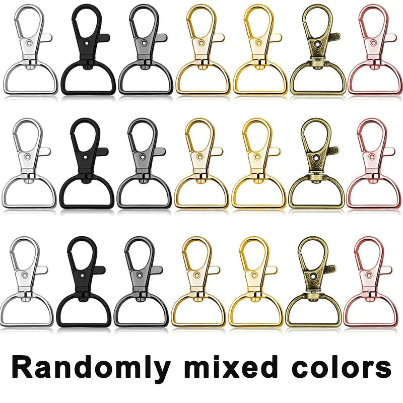 5/10/20PCS Swivel Clasps Lanyard Snap Hooks Key Chain Clip Hook Metal Lobster Claw Clasp for Keychain Sewing Jewelry DIY Craf