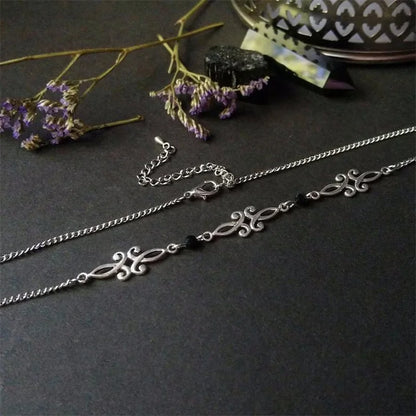 2024 Retro Style Texture Join Necklaces For Women Silver Color Stainless Steel Neck Chains For Women Jewelry Chocker