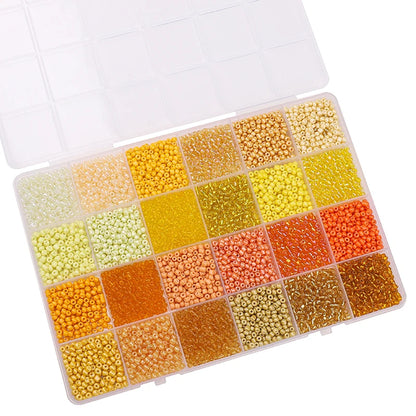 About 5200Pcs24 Grid Rice Bead Box Handmade DIY Jewelry Bracelet Earrings Kandi Jewelry Accessories Materials