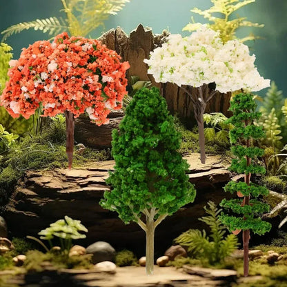 Realistic Fruit Tree Decor Miniature Landscape Table Model Ornaments DIY Fruit Trees Figurines DIY Microlandscape Decorations