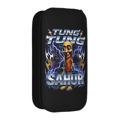 Triple T 67 Meme Tung Tung Tung Sahur Speed Face Pencil Case Pencilcases Pen Box Big Capacity Bag Zipper Stationery - 4