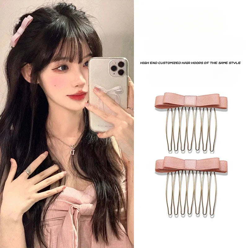 Black Bow Hair Combs Blank Base Gold Hair Claws Hairpins for Jewelry Making DIY Wedding Hair Components Styling Accessories P