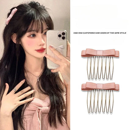 Black Bow Hair Combs Blank Base Gold Hair Claws Hairpins for Jewelry Making DIY Wedding Hair Components Styling Accessories P