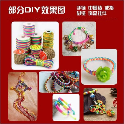 10Meters/lot 0.4-1.5mm Black Nylon Cord Thread Chinese Knot Macrame Cord Bracelet Braided String DIY Tassels Beading Thread