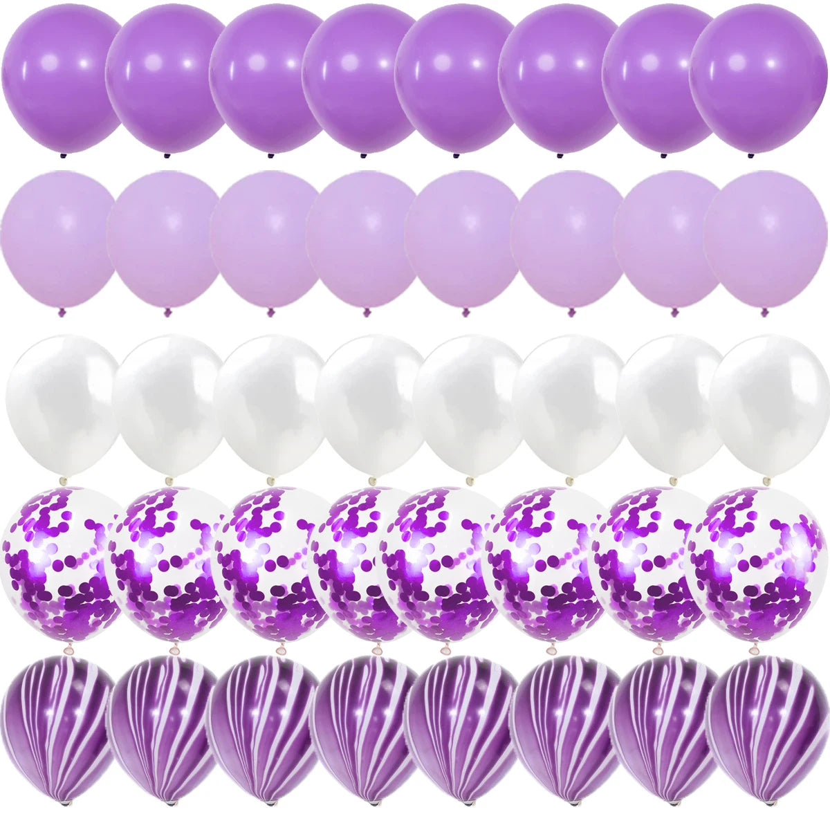 Purple Metal Latex Confetti Balloons Wedding Decoration Matte Globos New Year Birthday Party Decorations Baby Shower Supplies