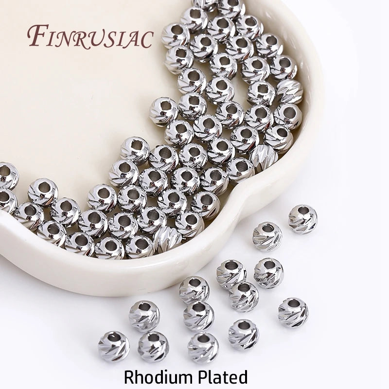 18K Gold Plated Spacer Bead For Jewelry Making,2.5-6mm Beads Separators,Decorative Beads For Bracelets,DIY Accessories