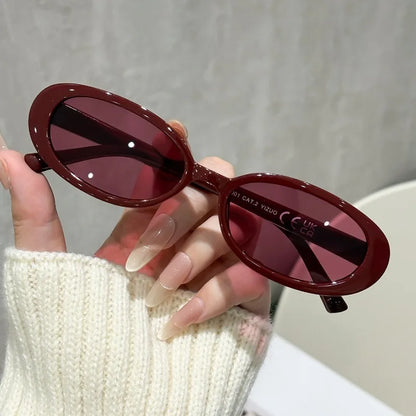 Sexy Small Oval Women's Sunglasses 2025 New Fashion Leopard Brown Hot Sun Glasses Female Retro Colorful Shade Eyeglass