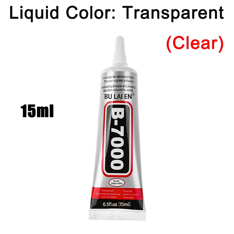 B7000/E8000 Adhesive (15/110g) for Mobile Phones, Jewelry, Metal, Plastic, Toys, and Shoes – Waterproof and Transparent - 15g