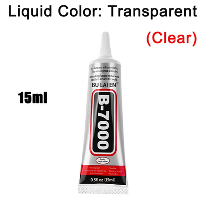B7000/E8000 Adhesive (15/110g) for Mobile Phones, Jewelry, Metal, Plastic, Toys, and Shoes – Waterproof and Transparent - 15g