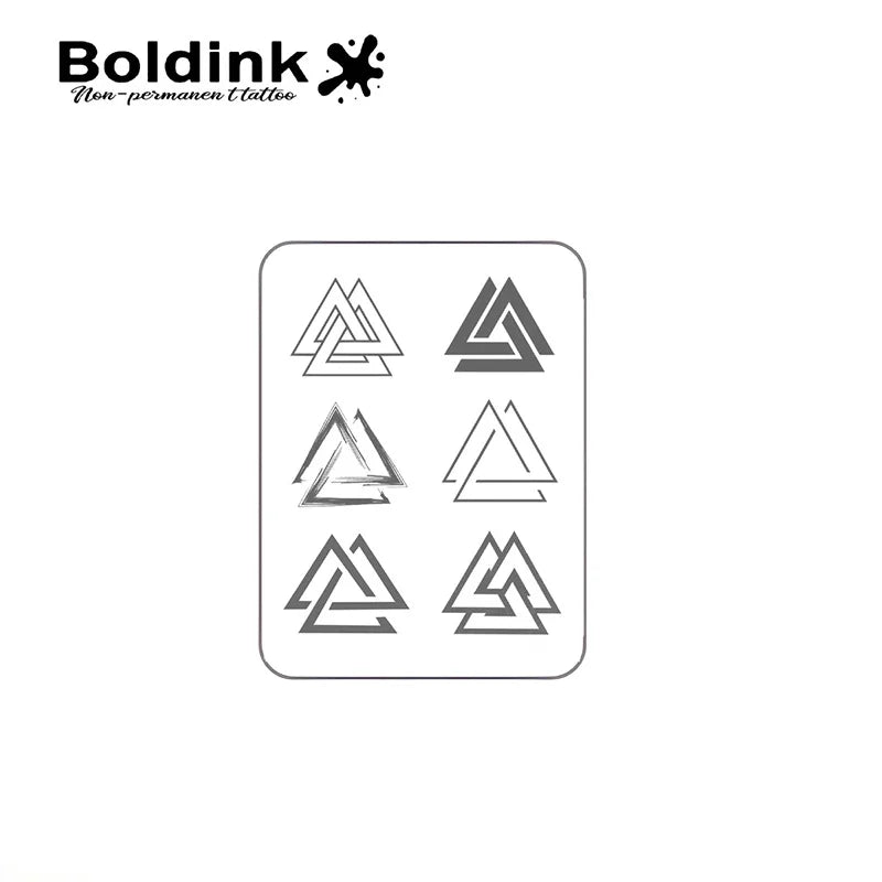 Geometry Temporary Tattoo,Lasts To 15 Days New Technology Magic Waterproof Semi Permanent Sticker. - B058-0810M