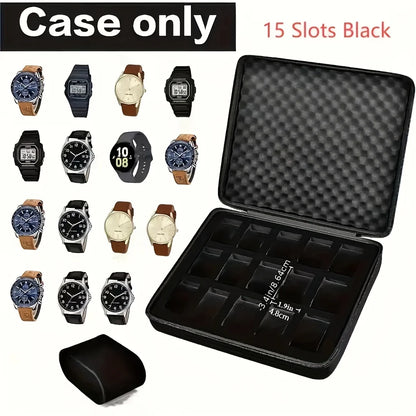 Advanced Watch Storage Box, 15 Card Slot Watch Storage Box, Portable Jewelry Storage Box,Display Cabinet, Suitable For Home