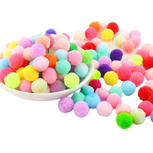 Pompon Balls 8mm 10mm 15mm 20mm 25mm 30mm Fluffy Pompoms Crafts Pompom Diy Handmade Kids Toy Wedding Decoration Craft Supplie