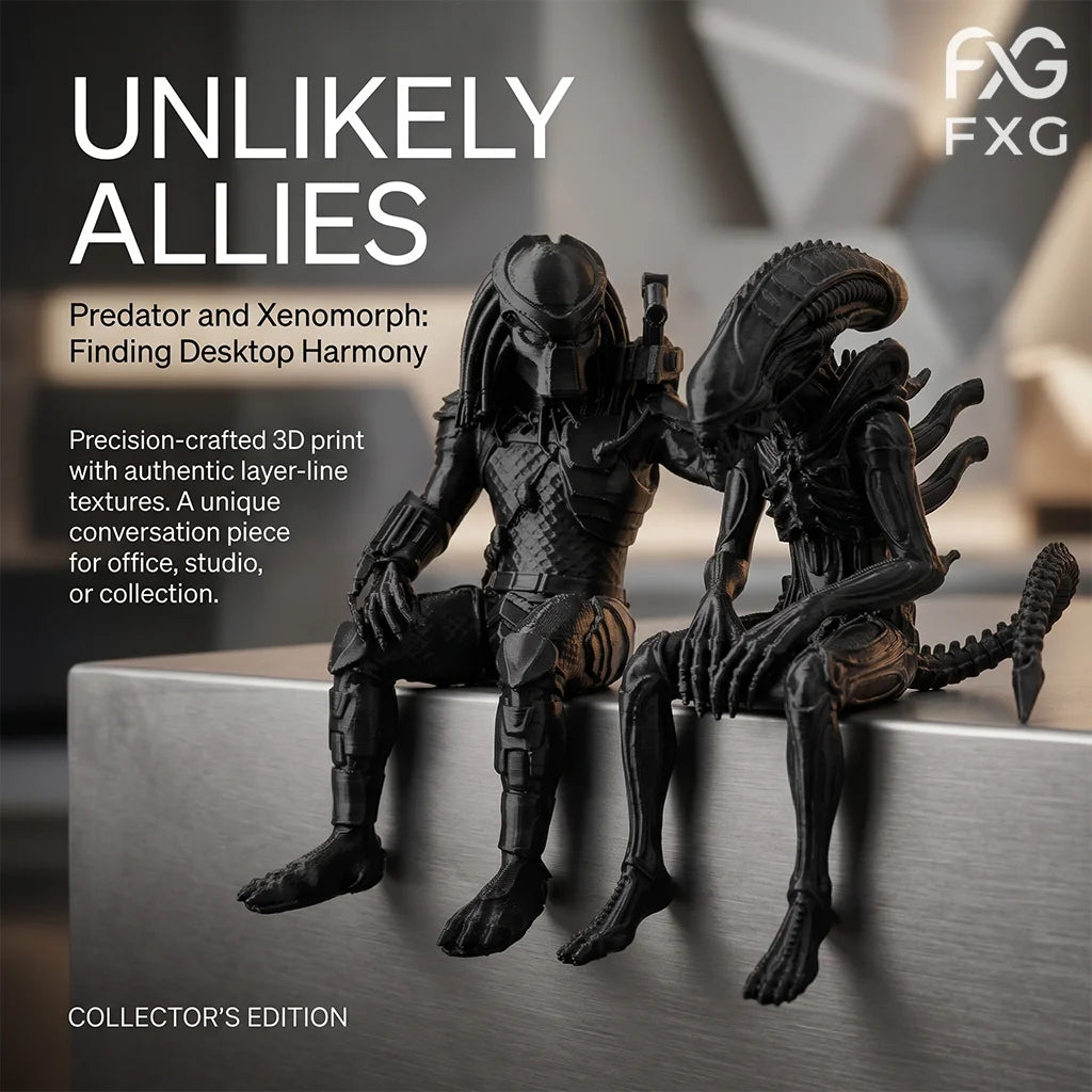 Sci-Fi Alien Creature Figurine Ornament, Office Desk Supplies, Dark Sci-Fi Style Desk Decor Accent