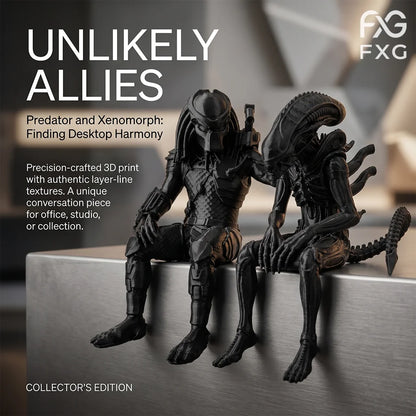 Sci-Fi Alien Creature Figurine Ornament, Office Desk Supplies, Dark Sci-Fi Style Desk Decor Accent
