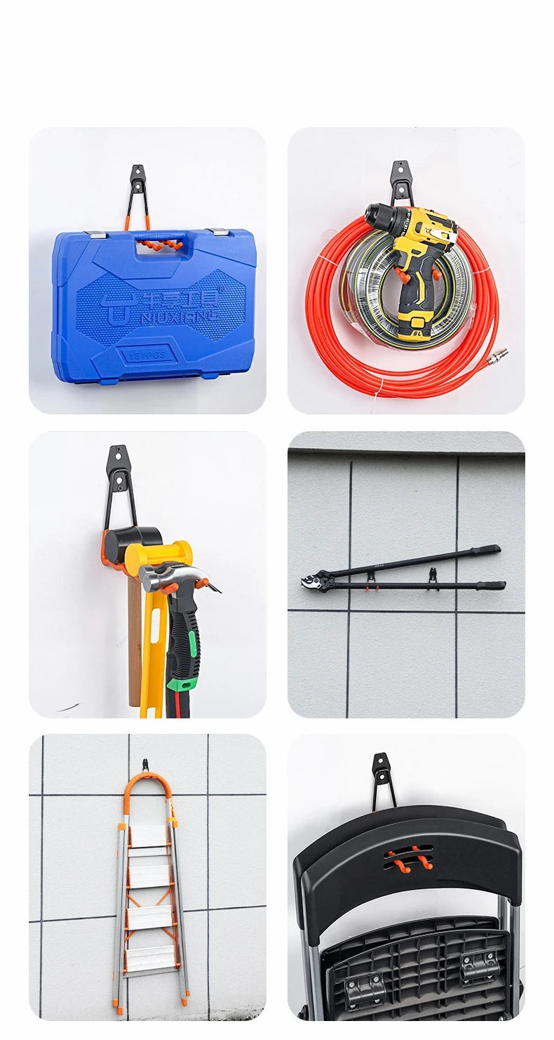 Garage Storage Utility Hooks,Garage Garden Tool Organizer,Hanging Utility Wall Mount Hooks,Heavy Duty Tool Storage Organizer