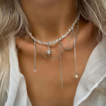 Minimalist Pearl Necklace for Women New Style Luxury Sensation Tassel Cold Tone Feng Shui Xiaomi Bead French Collar Chain