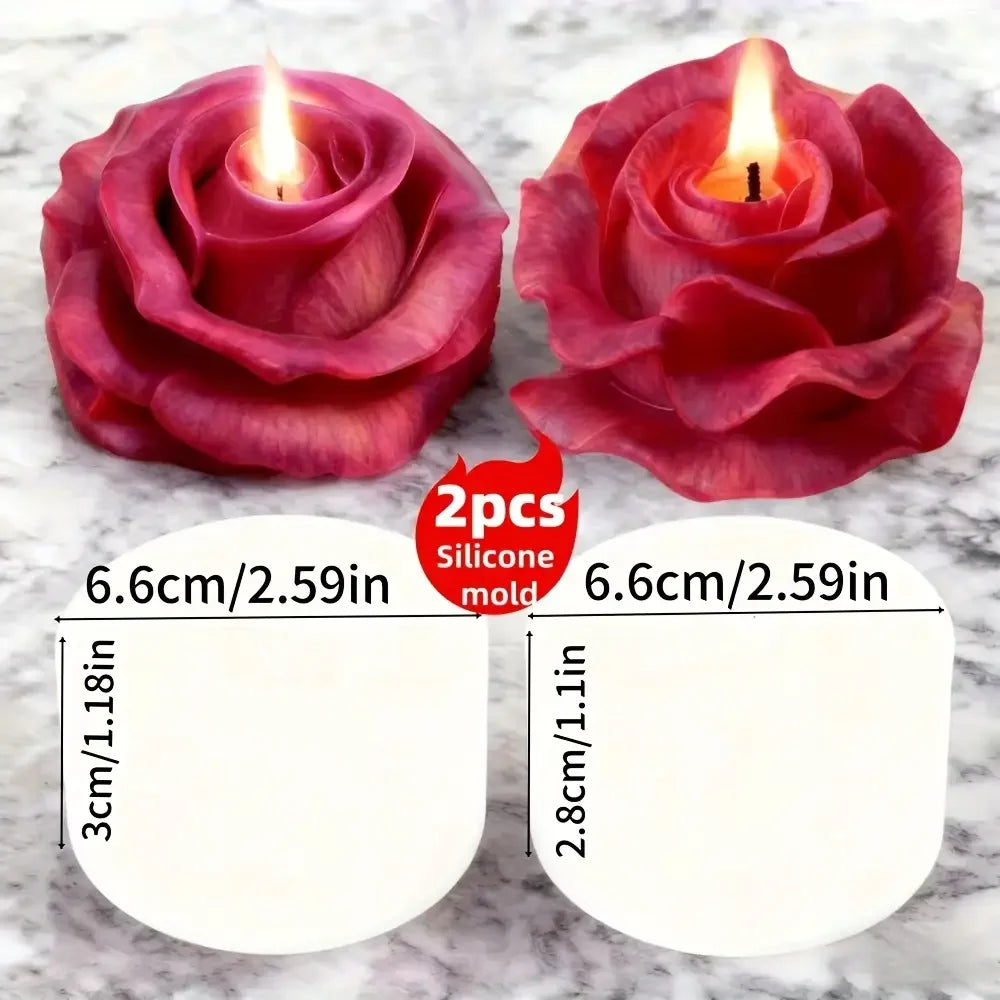 Lotus Flower Silicone Mold，For resin crafting - Suitable for candles、DIYCrafts、Valentine's Day、Mother's Day、Christmas Decorat