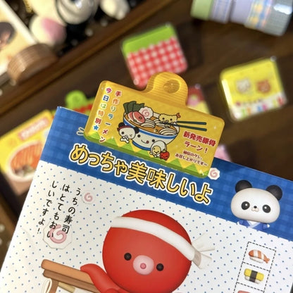 Japanese Cute Cartoon Planner Book Clips Acrylic Lovely Scrapbook Decor Clip School Stationery Supplies - Yellow