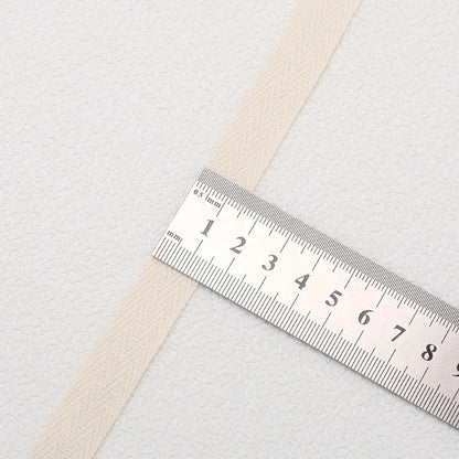 5yards 10/15/20/25/30/40/50mm Cotton Herringbone Webbing Tape Beige/White/Black High Tenacity Twill Binding Ribbon For Garmen